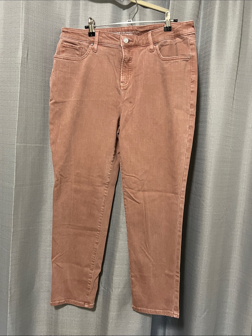 Chico's So Slimming Girlfriend Straight Jeans in Dusty Rose